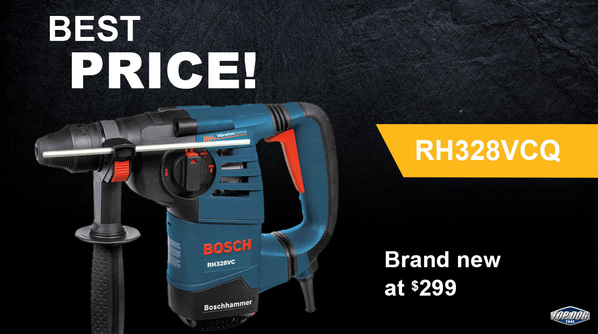 TopDogTool's tweet image. With Vibration Control™, Vario-Lock™ positioning, and quick change chuck system, the #Bosch RH328VC #SDS-Plus rotary hammer can be argued as on of the best rotary hammers on the market!

Order yours for your job-site today!

Click the link below:
topdogtool.com/product/bosch-…