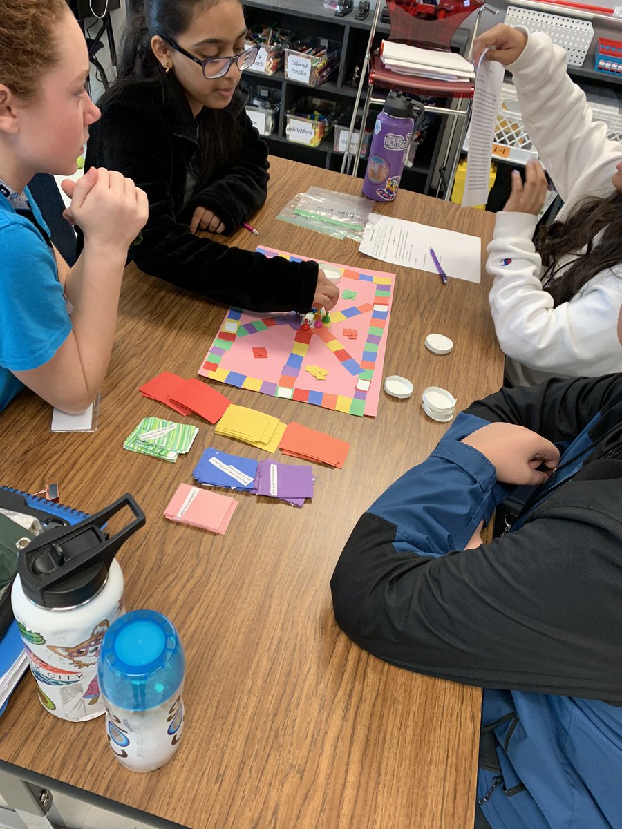 CoachKHall's tweet photo. Homemade Civil War/Reconstruction board games to review our unit! They’re challenging each other with questions and competition! https://t.co/lbOlDvOanJ