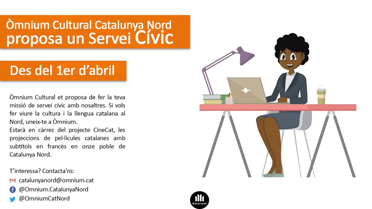Òmnium Cultural Catalunya Nord et proposa de fer la teva missió de servei cívic amb nosaltres.

T’interessa? Contacta'ns !