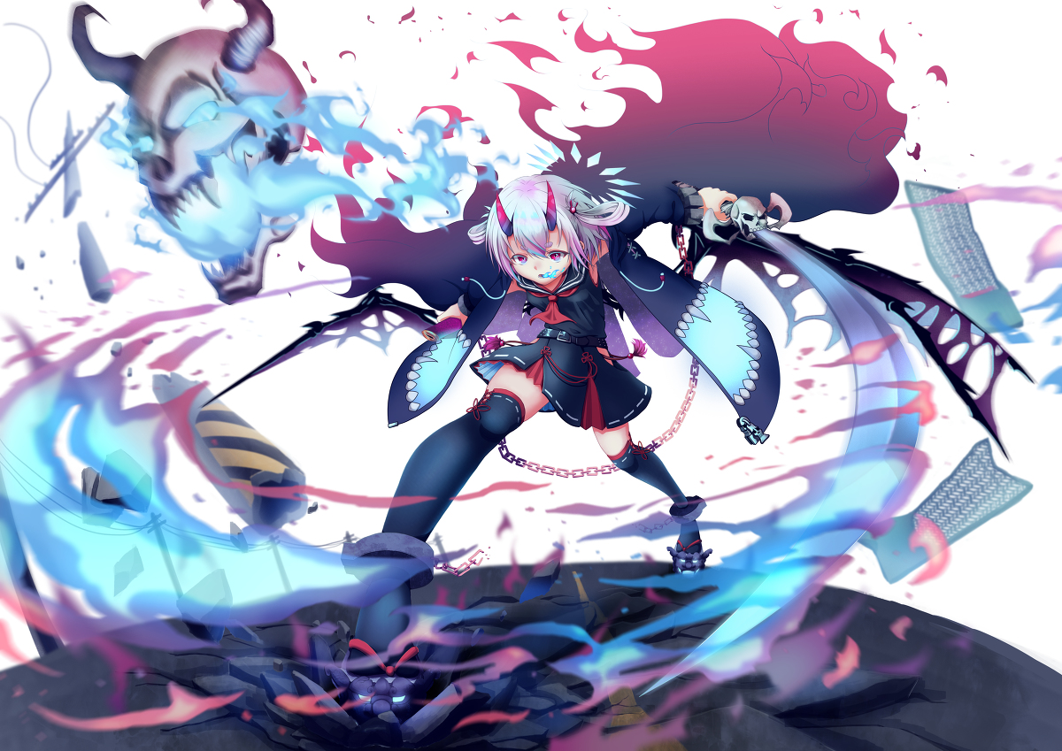 毒毒على تويتر 鬼神眾 火 骸切燐 原創火屬性角色設計 原創 ロリ 鬼 火属性 銀髮 日本刀 無口https T Co Hzwhfebvjg