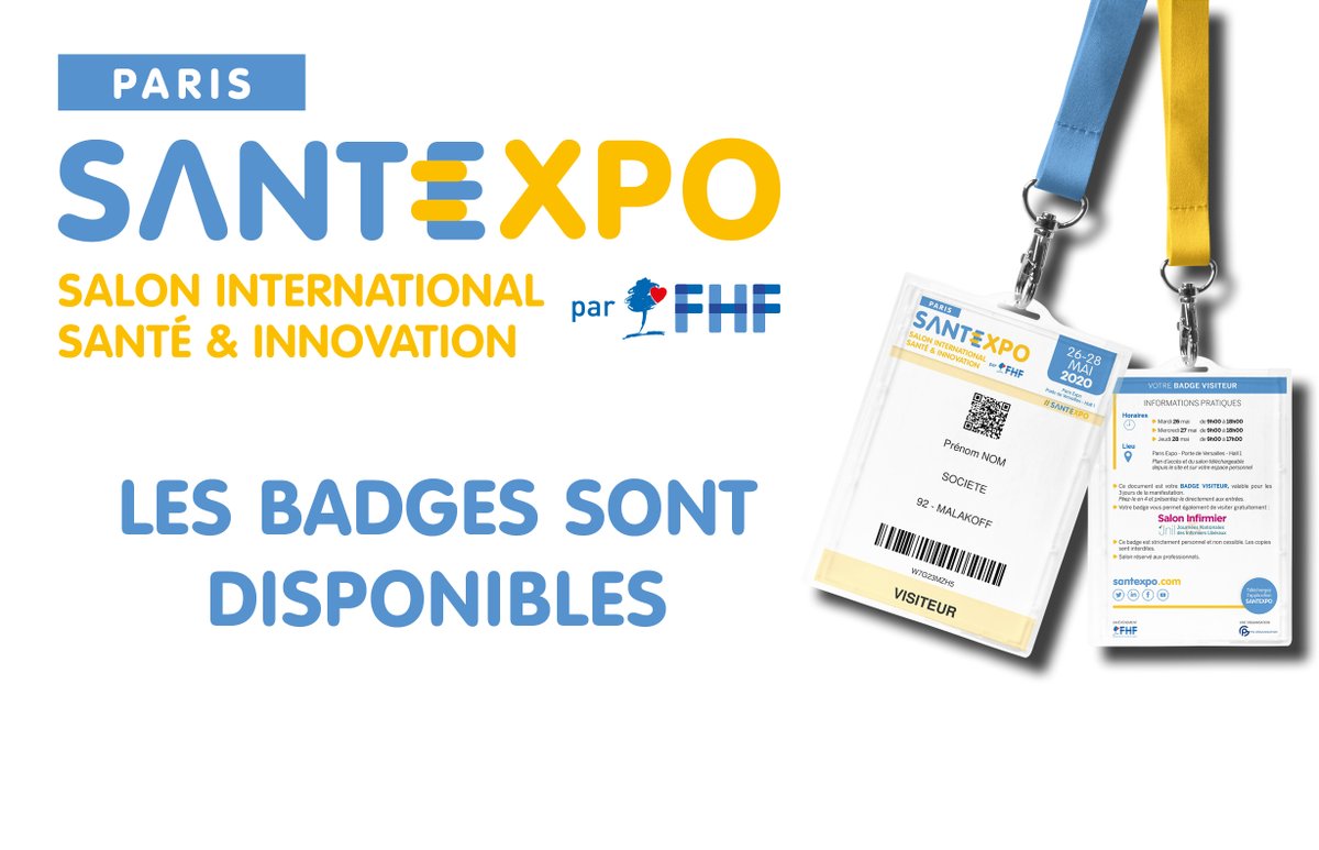 🔥[SANTEXPO 2020]🔥

Les badges sont disponibles ➡bit.ly/38vpBca  

/!\ POUR CONTINUER À ÊTRE INFORMER /!\
Suivez notre nouveau compte Twitter 
<a href="/parisSANTEXPO/">SantExpo</a>
 ➡lnkd.in/dQpSHzN afin de suivre toute l'actualité du Salon #SANTEXPO