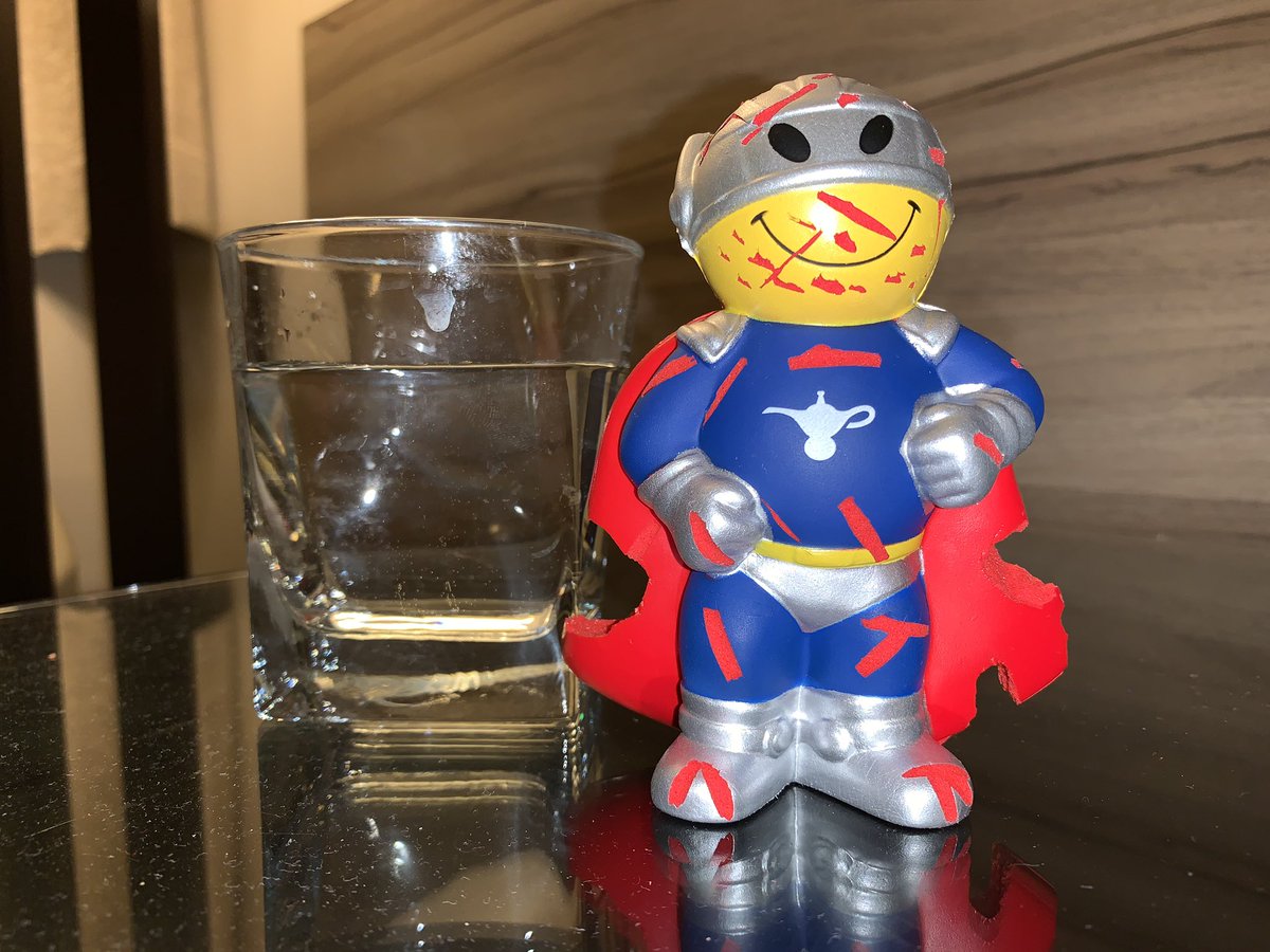 MagicLampSoft's tweet photo. Captain Capture just isn’t himself this morning. Great night - rough morning. #FastStart2020 #CaptureHero #JustAddWater https://t.co/BizR7havjh