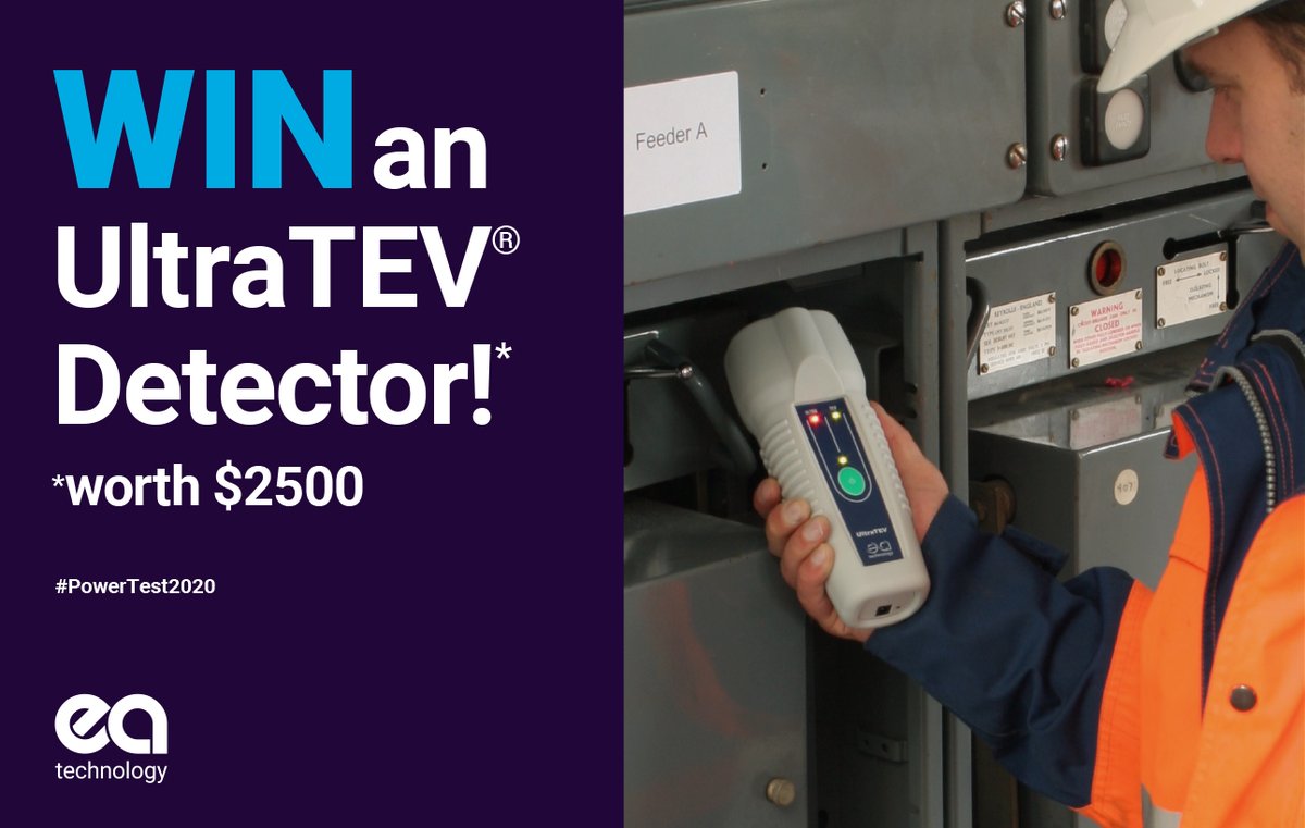 eatechnology's tweet image. Visit us at booth 340 at the NETA - InterNational Electrical Testing Association PowerTest Conference to enter our business card raffle, for the chance to win an UltraTEV Detector instrument worth $2500. Find out more about the event here: bit.ly/2vLrjrr

#PowerTest2020