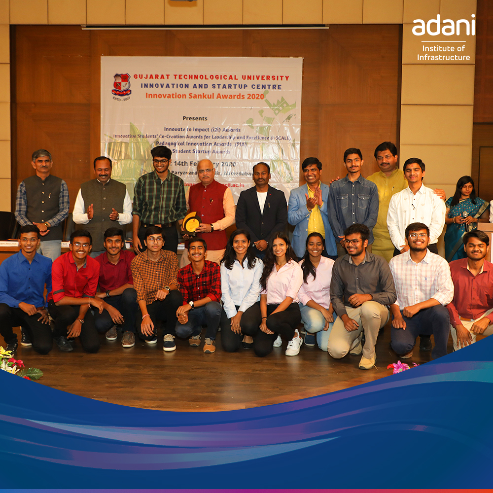 AdaniUniversity's tweet photo. It is a moment of immense pride as 14 students from #AIIE received the Award for Leadership and Excellence (i-SCALE) at the Annual @GTUoffice Innovation Sankul 2020. The honour was conferred by Chief Guest Shri Vinay Sahasrabudhhe, President, ICCR.

#LeadersOfTomorrow https://t.co/irfuuPULQL