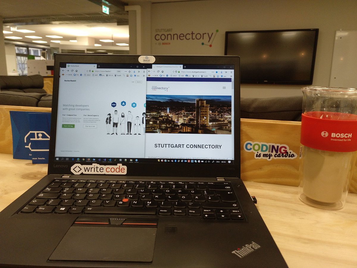 d_pisanu's tweet photo. Hello @StgtConnectory! Heute geht es in die #Talentforce Arbeitsgruppe zu @hackerrank mit viel #LikeABosch Wissen. Freue mich auf den Austausch mit den @BoschGlobal Kolleginnen und Kollegen. https://t.co/dJABHruMAt