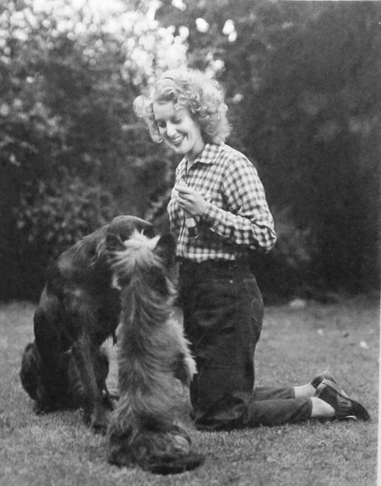 MissMacDonalds's tweet photo. #LoveYourPetDay is a day Jeanette would surely celebrate!

She is seen here playing with a few of her beloved dogs, Nick, Tray and Stormy. https://t.co/OUqzpjklUR