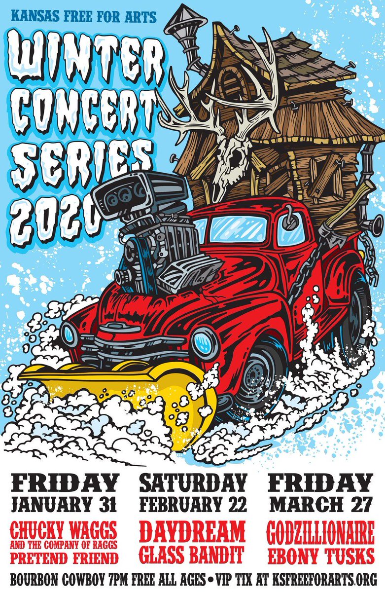 See Daydream and Glass Bandit bands play at <a href="/cowboybourbon/">Bourbon Cowboy</a> Sat Feb 22, 7-10pm. Free concert, open to all ages! VIP tix for sale at buff.ly/34Xtm89 #freeconcert #localmusic
