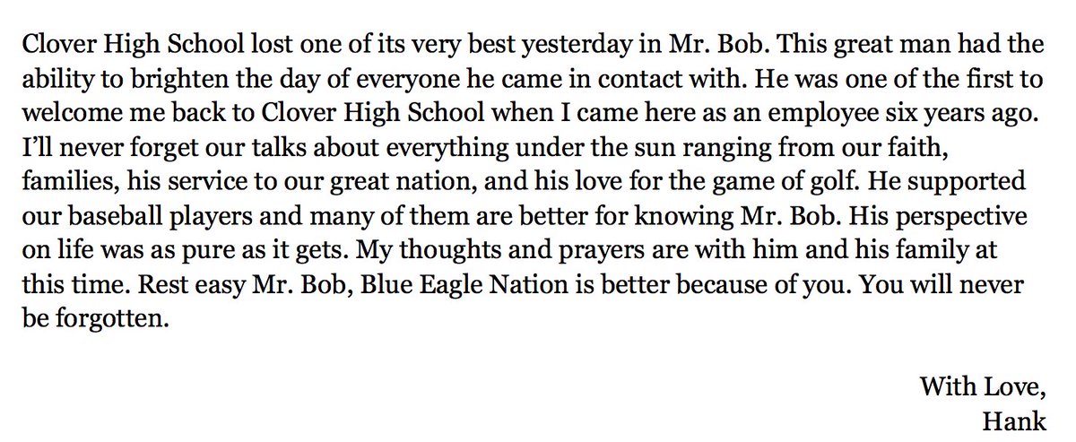 HankWofford's tweet photo. Mr. Bob, gone but never forgotten 🙏! https://t.co/Ood94zZz63