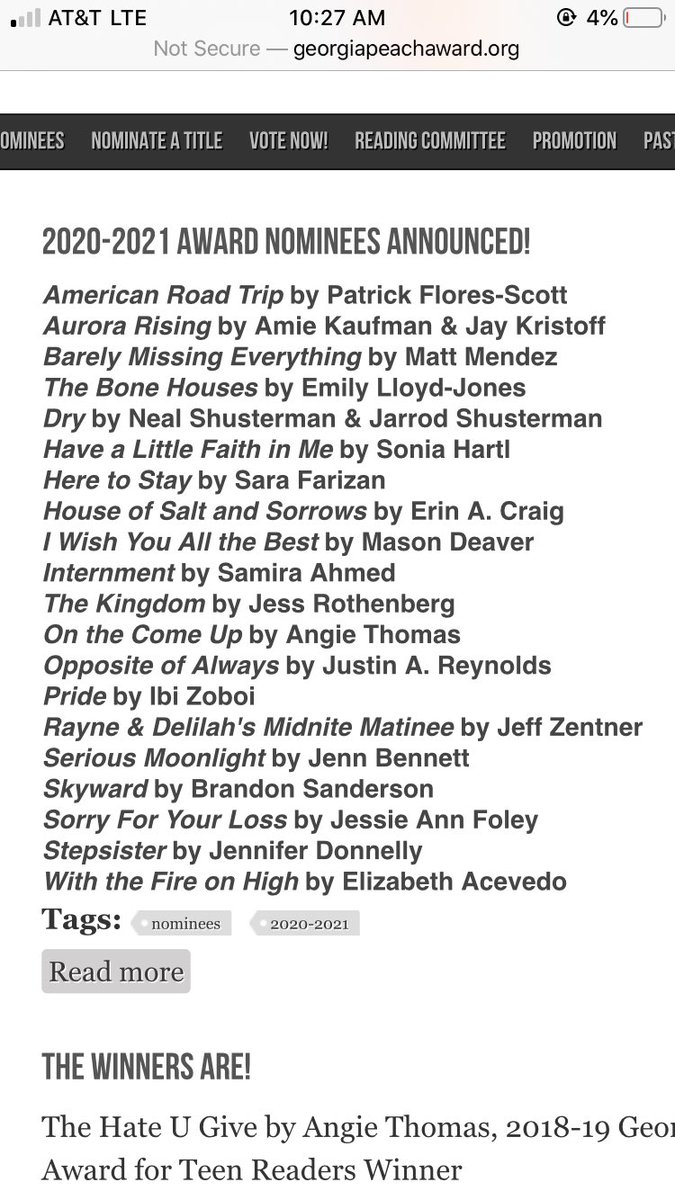 Next year’s Helen Ruffin book lists are official! 💃🏼💃🏼💃🏼 <a href="/CobbCountyHRRB/">CCHRRB</a> <a href="/COBB_ELA/">Cobb ELA</a> #cobbreads #awardwinning