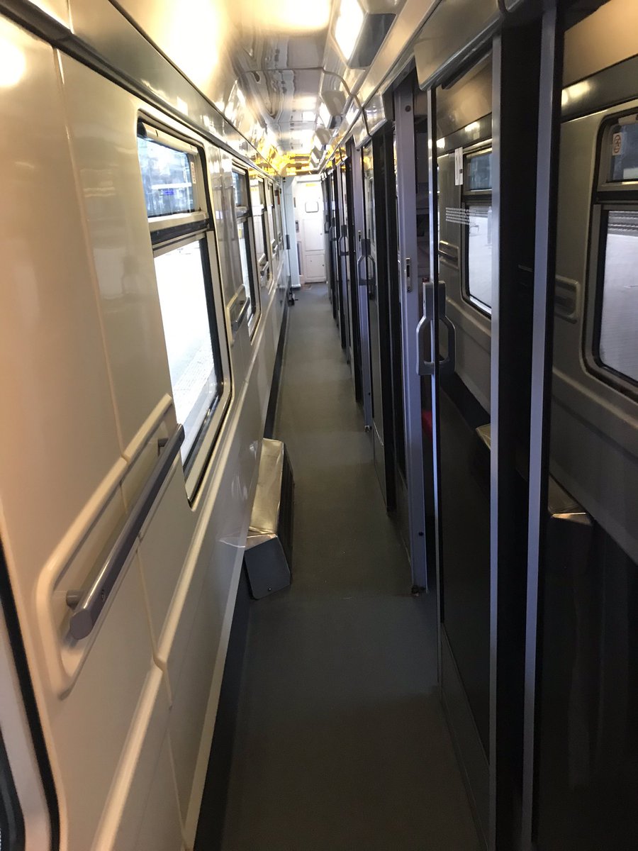We arrived in Cheb for my last change two minutes early- ČD (Czech railways) express train is an electric locomotive with old style carriages - first class at least is all compartments. It has WiFi and plug sockets... I think I have a compartment to myself 