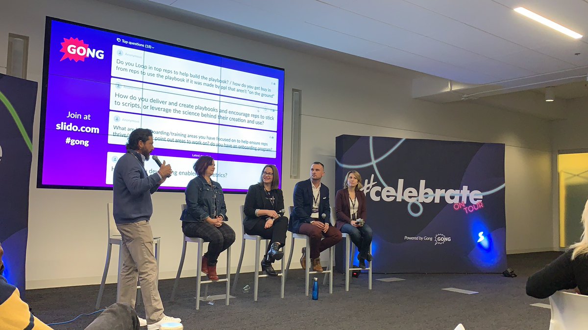 Amazing panel at #celebrateontour with <a href="/ChadNuss/">Chad Nuss</a> taking us behind the scenes on how to build and enable an impactful and relevant sales play.