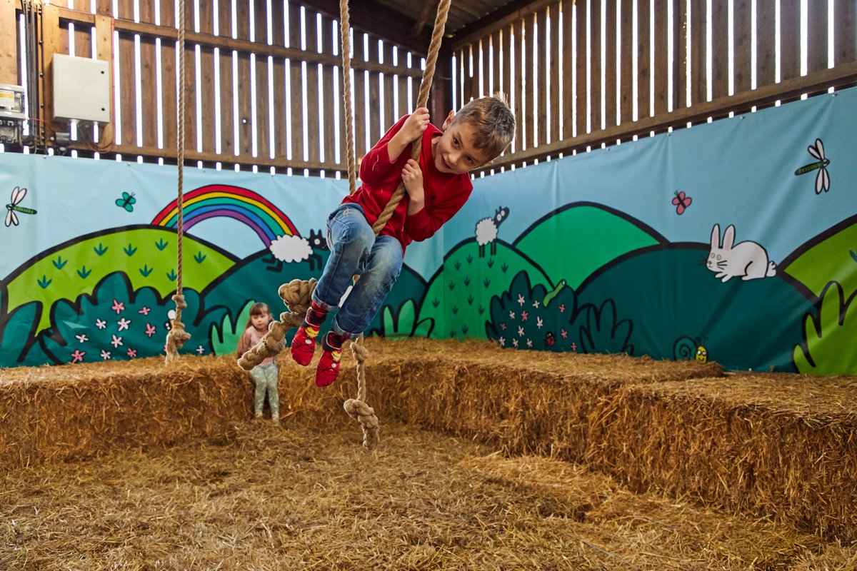 Whatever the weather, we have plenty of undercover fun in our Indoor 𝐁𝐚𝐥𝐞 𝐏𝐥𝐚𝐲 𝐁𝐚𝐚𝐚𝐚𝐫𝐧 this February Half Term! 🌧️ 🌈🤸‍ 
Treat your little piggies to swing, jump and slide into a full day of fun! 🐷