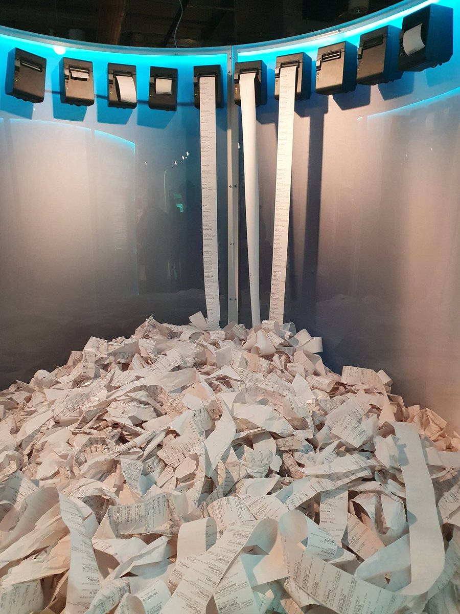 ComputingStem's tweet image. Having missed a Lates trip with @teknoteacher just caught the @sciencemuseum @GCHQ Top Secret exhibition before it moves on. Scariest thing is the physical demonstration of constant social media steam that is anything but secret...