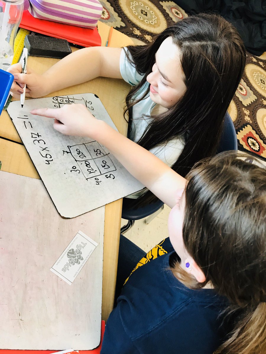 fab4krusen's tweet photo. Sage and Scribe with 2-digit by 2-digit multiplication 🗣4️⃣5️⃣❎3️⃣7️⃣💯📝 @KaganOnline #btsdtigers #brookwoodpawsup #studentsteachingstudents #joyfullearning #brainfriendlyteaching https://t.co/lJqHlcqcwJ