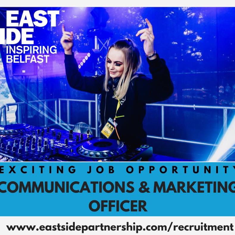 ConnsGreenway's tweet image. Last chance to be a part of the amazing team @EastSidePship 💫

Recruitment for our new Communications &amp;amp; Marketing Officer Post closes on Monday 24th at 12pm so if you are interested check out 👉  bit.ly/2RXzkDY 👀
