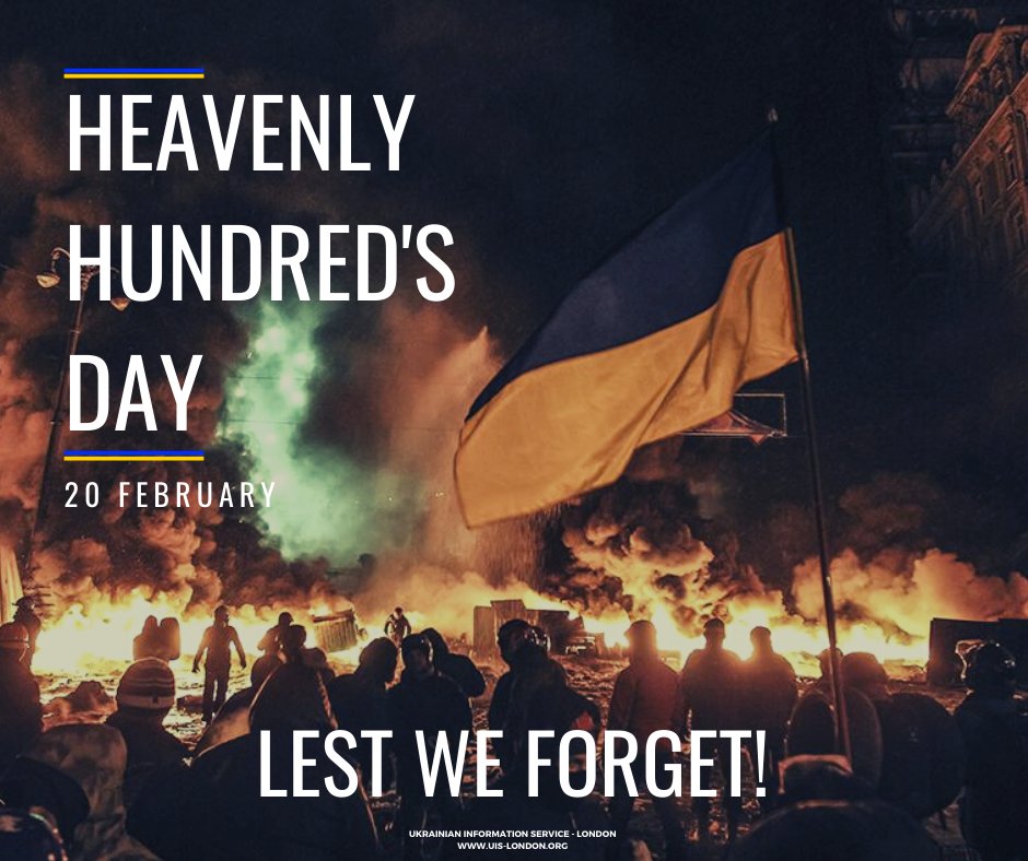 Today we remember the #HeavenlyHundred heroes who 6 years ago made the ultimate sacrifice and gave their lives for a democratic & European #Ukraine. 
#Памятаємо! 
#ГероїНеВмирають #НебеснаСотня #РеволюціяГідності