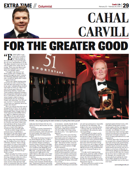 Gaelic_Life's tweet photo. #InTheGL - Read Cahal Carvill's analysis on what makes the GAA great - it's community spirit - and why that is under threat -
@CahalCarvill Another #MustReadGL Column - Buy the digital edition now - https://t.co/gt9SarxmKg https://t.co/rbeKvNQFXD