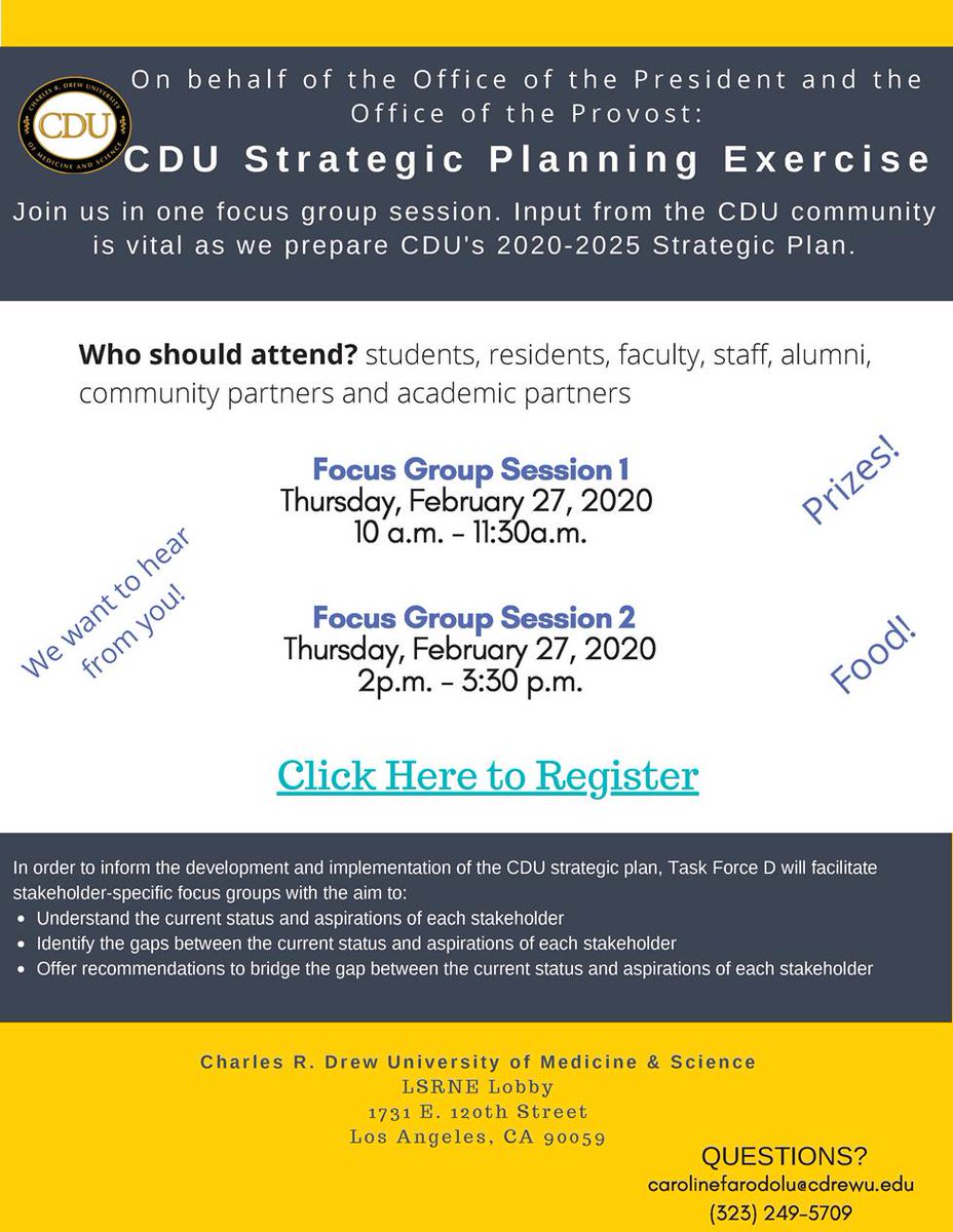 Please join us for our CDU Strategic Planning Exercise! 

forms.office.com/Pages/Response…