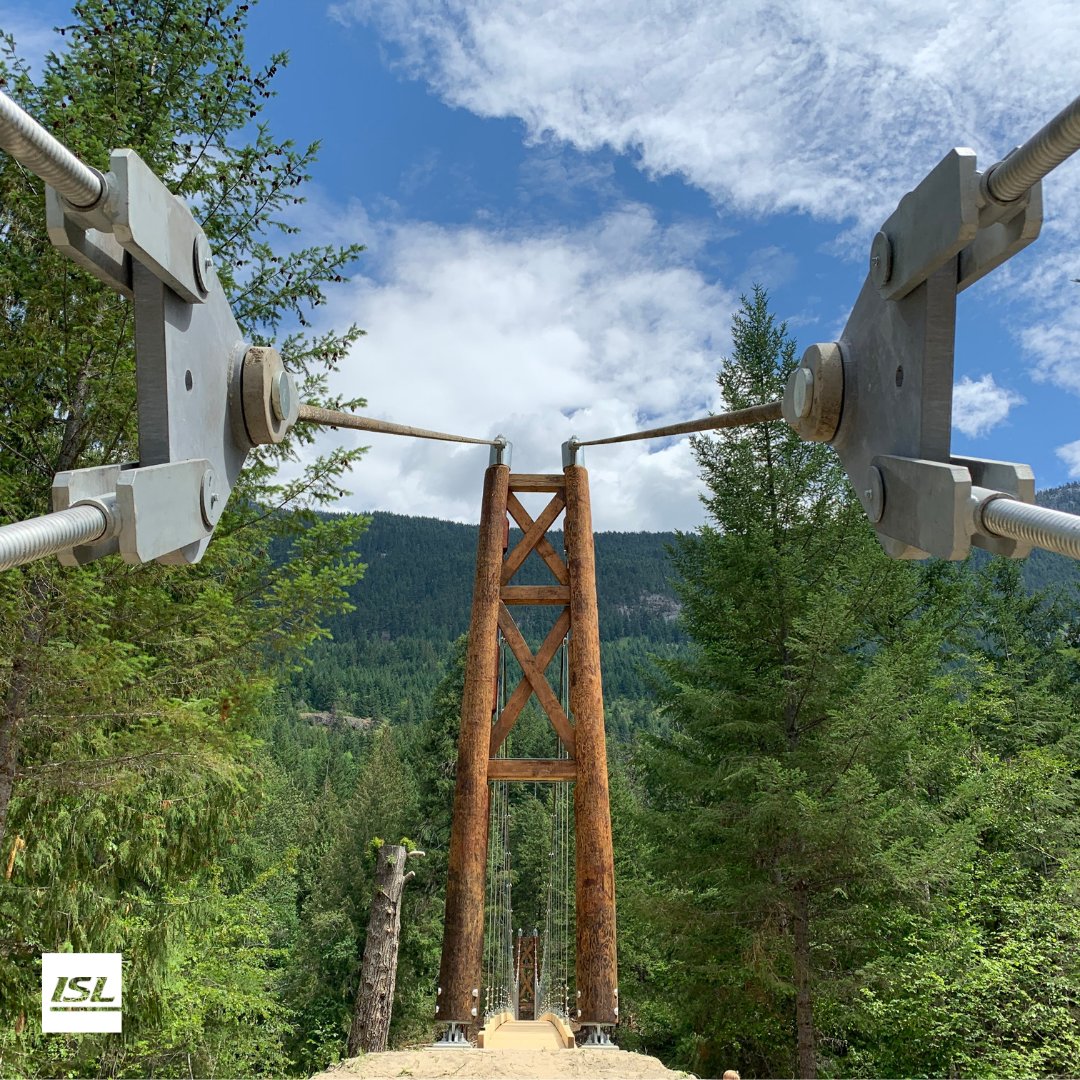 ISLengineering's tweet photo. ISL provided Structural Design for this beautiful new private pedestrian bridge which is still in construction over the Permberton River! #BC #bridge #private #structural #design #construction #pemberton #pedestrian #suspension #pedbridge #wood #structuraldesign https://t.co/HQqLgoDBOT