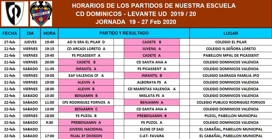 Aquí os dejamos los horarios del fin de semana de nuestros equipos de la escuela. Suerte para todos y a disfrutar.