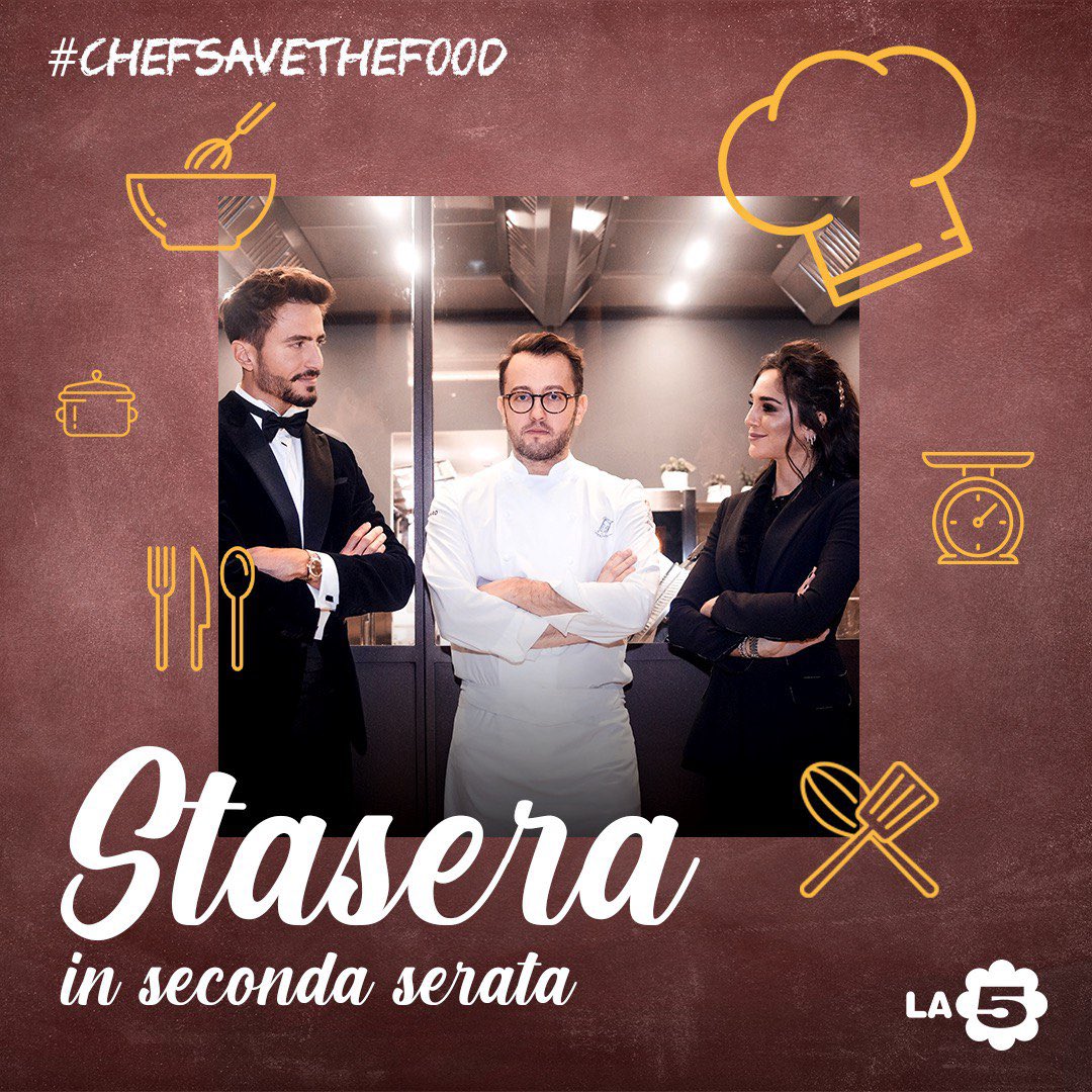 davidemaggio's tweet photo. #ChefSaveTheFood alle 23.25 su La5 (canale 30 del digitale o 159 di Sky) https://t.co/yYpVAgLnH6