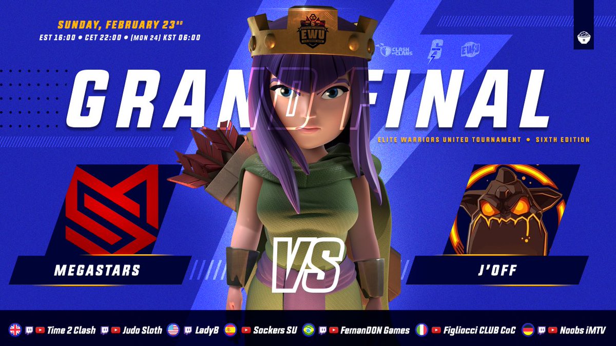 ⚡️EWU⚡️

📣This Sunday we will know who is better of the 6th edition 

 💥16 of the best teams in the world tried it but only one could reach the glory and rise like the champion🔝🏆

<a href="/JOFF_Clan/">J’ Off</a>  just know about wins 🆚@MegaGamingCR (Lando) that have suffered but have prevailed