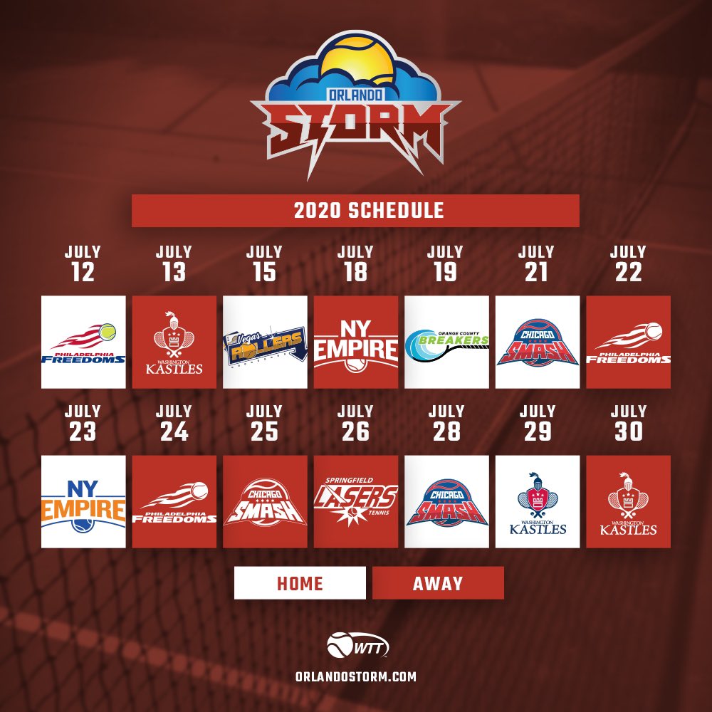 OrlandoStormWTT's tweet photo. #AStormIsComing back this July!! ⛈⛈🎾🎾 Make sure to check out our website https://t.co/wCUUQs4etR for our Season Ticket Deposit promotion for this 2020 season! #WTTFamily #WTT2020 https://t.co/K34rWYPK0A