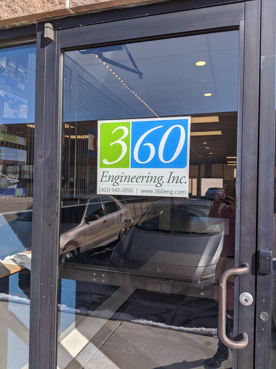 360_engineering's tweet photo. Thanks @Denverprintco! Door signage at the new office, next up, building signage! #office #signs #360engineering https://t.co/OSRcOe5OY5