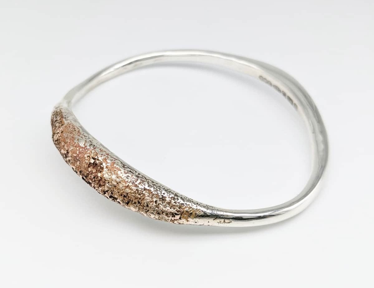 Silver &amp; copper bangle. 
February's #pieceofthemonth