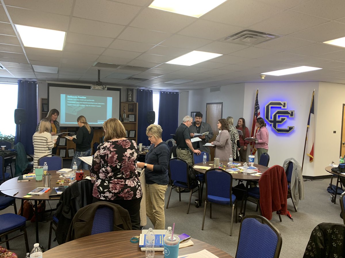 Region12Leaders's tweet photo. Wrapping up Crucial Accountability Day 1 with deliberate skills practice! What an enjoyable day of learning! Thank you to our partners at @ConnallyISD for allowing us to utilize this space! @Region12 @Region12HR @SKucera90 https://t.co/vnDlF2scUs