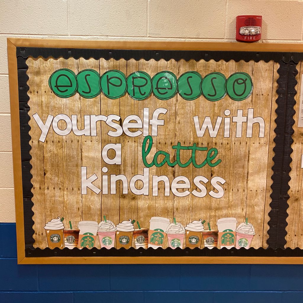 NJMSMiddle's tweet photo. Thank you Miss Huffstutler for always providing inspiration for our students and making this brew-ti-ful board. #EveryDayIsBlueDevilDay https://t.co/lo9LoHdFCl