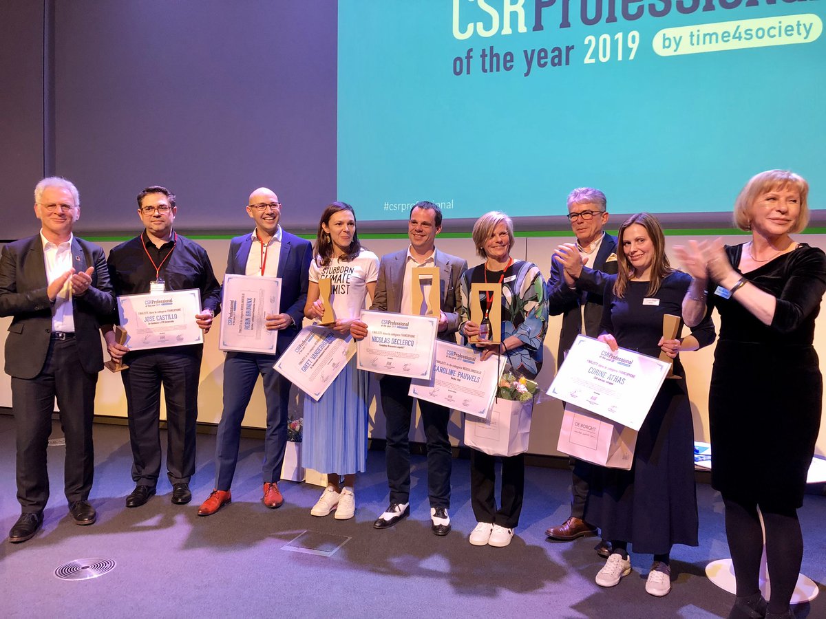 BartBuysse's tweet photo. Six passionate finalists👌💪 The #csr professionals of the year 2019 are @PauwelsCpauwels  &amp; Nicholas Declercq #BrasserieLéopold7 !Congrats!!! 👏👍 #csr #csrprofessional @Time4Society https://t.co/wJe1pE7XLB