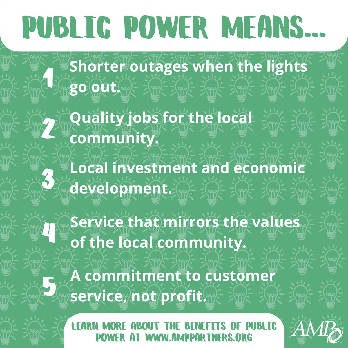 amppublicpower's tweet photo. Being a #publicpower community means you benefit in ways that customers of other utilities don’t. Find a few examples of that here: https://t.co/6TE7E7p5SS #wearepublicpower https://t.co/cQoeAo3Btv