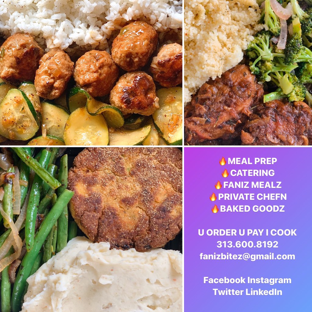 SHARE LIKE &amp; FOLLOW <a href="/FanizBitez/">Faniz Bitez</a> 

🔥MEAL PREPPING
🔥CATERING
🔥FANIZ EATZ
🔥PRIVATE CHEFN 

U ORDER U PAY I COOK 313.600.8192💥

#meals #mealprep #mealprepdetroit #detroitmeals #detroitfood #detroitfoodie #detroitlunches #foodporn #detroiteats #detroitmealprep