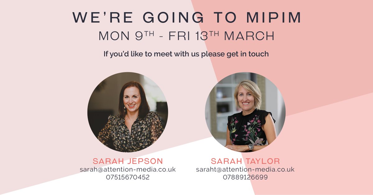 It's that time of year again when we set off to attend #Mipim.
#Mipim has helped us to share our decades worth of experience in Real Estate marketing and we would love to share our knowledge further. 
If you would like to have meeting with us, please get in touch. #networking