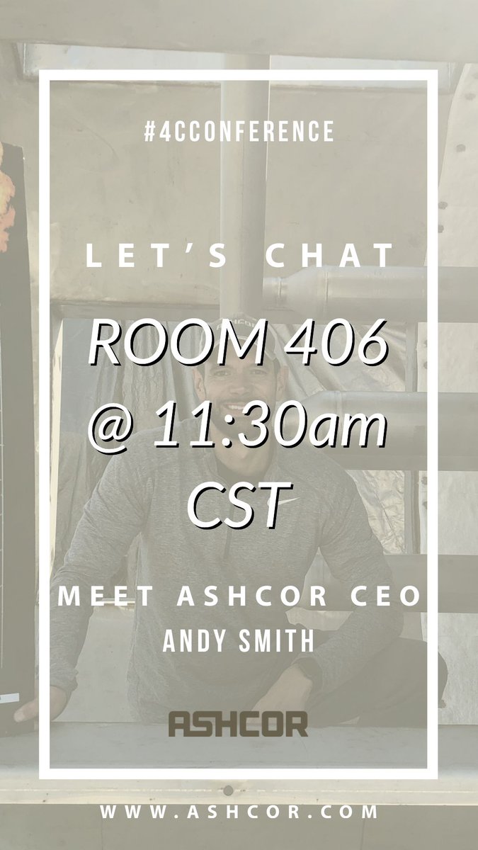 AndySmithLife's tweet photo. Spending part of todayโs #4CConference with a talk today in room 406 at 11:30am! #ASHCOR https://t.co/4oDulZoAuv