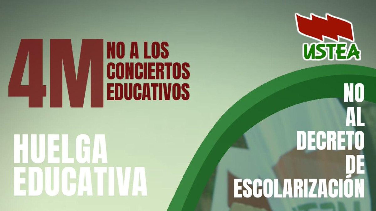 UsteaCadiz's tweet photo. No solo nos oponemos al decreto de escolarización, sino a todas las políticas privatizadoras vengan del gobierno que vengan. Y nos oponemos, como siempre hemos hecho, a los conciertos educativos en sí: https://t.co/12Ooox5xJf
#ComunicadosUSTEA #educaciónpública https://t.co/sZctLpjsOS