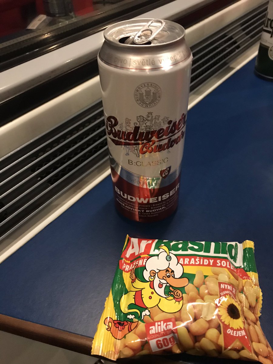 Celebrating passing through Pilsen by drinking another pilsner (OK I don’t think this is technically a pilsner) - €2 with suspiciously packaged peanuts