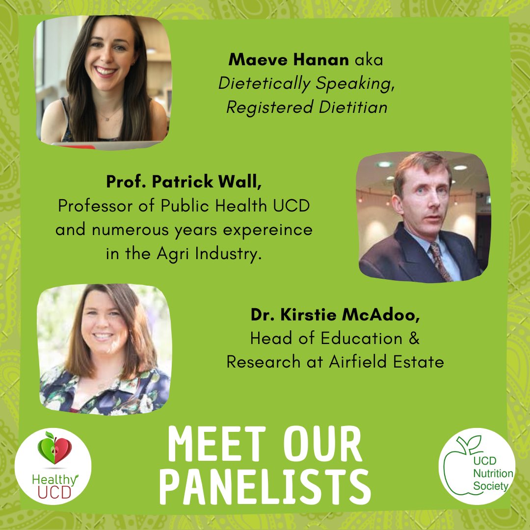 Emma_Blackman93's tweet photo. Can’t wait for the first @HealthyUCD panel discussion for #healthyeatingweek 🙌🏻@kirstiemcadoo @DieteticSpeak are joining us w/ Prof. Patrick Wall to discuss all things #sustainability and #vegandiets 
Don’t miss out: 1-2pm, Thurs 27th Feb, UCD Science Centre https://t.co/z43NMbTbEX