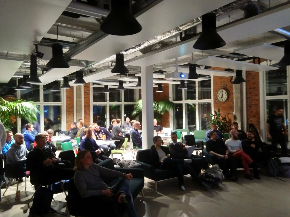 juhanaharmanen's tweet photo. First meetup of Tampere .NET is a great success, up to 50 people attending! Thank you @futurice and @GoforeGroup for intriguing topics and venue #webdev #azure #dotnet #dotnetcore https://t.co/xI2Ps75UTM