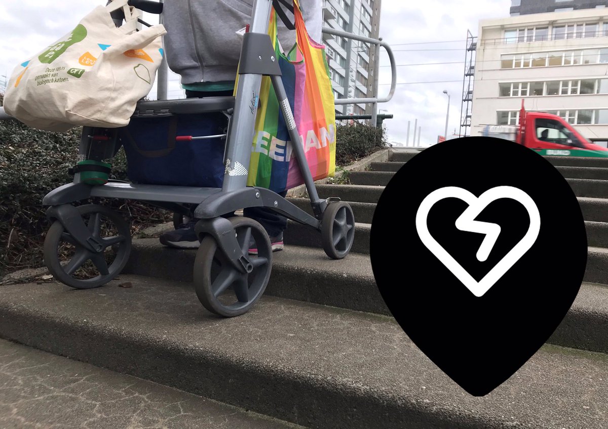 Vorige week liep ik 20km mee met het Rotterdams wandelsymposium. Eiland van Brienenoord krijgt een ❤️ Vandaag hielp ik een dame met rollator op een trap(!) Vasteland geef ik een 💔 Waar prik jij je digitale ❤️&amp;💔 op de kaart? verkeersenquete.nl/v/wiljemetmelo… online tm 6/3 #rotterdamloopt
