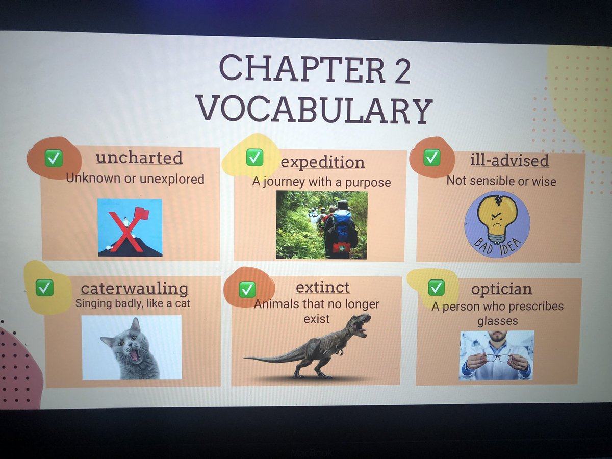 MissGraceJ's tweet photo. Loving planning our next Whole Class Read - why do emojis make everything better? 😍My recent EAL CPD has definitely reminded me of the importance of including visual media, especially when reviewing vocabulary. Makes such a difference #EAL #WCR #OliverandtheSeawigs @LiteracyShed https://t.co/kTx01J2uBb