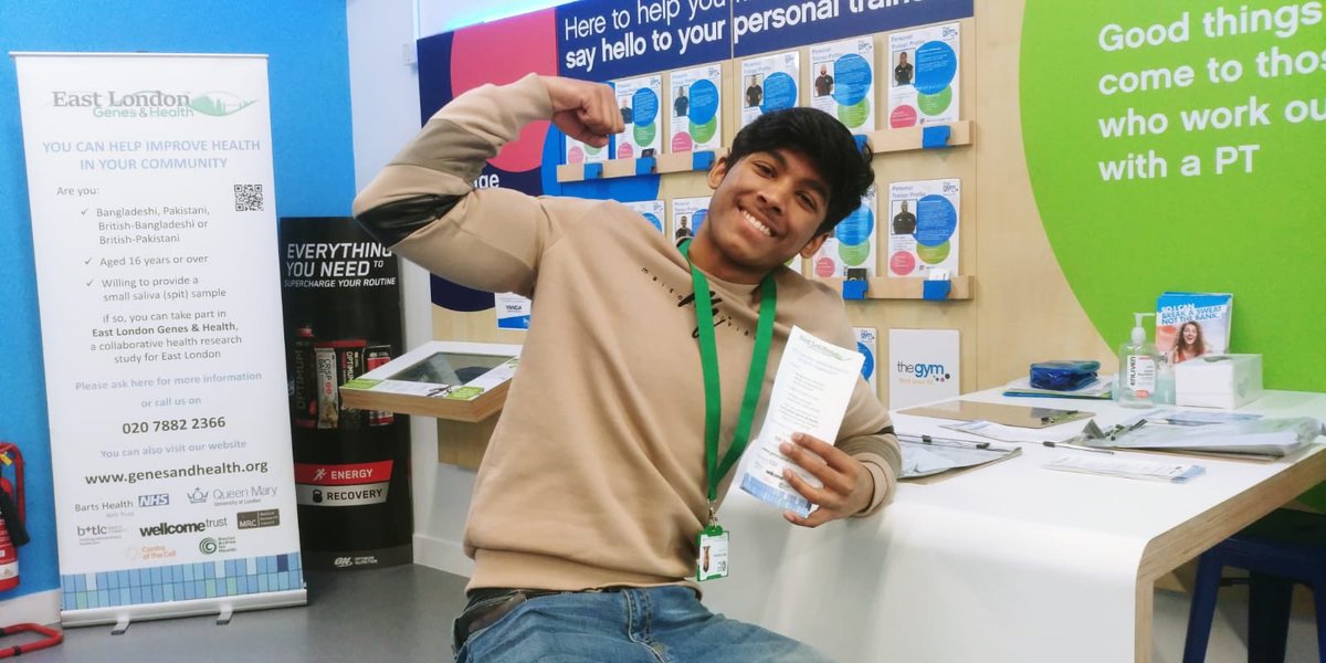 ComResearchSafh's tweet photo. #EastLondonGenesandHealth 
At today’s session at @PureGym in Walthamstow 💪🏻🙏🏻🙌🏻 #community #research #engagement @SAfHUk @EastLondonGenes https://t.co/LxKaybvDkr