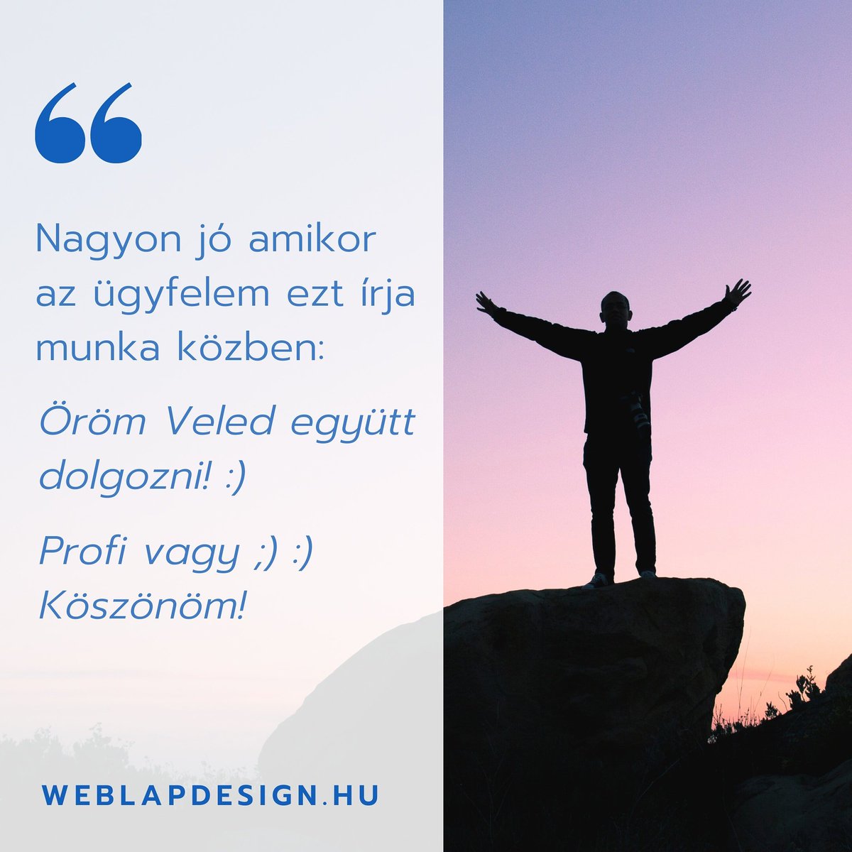apeti72's tweet image. Nagyon jó amikor az ügyfelem ezt írja: Öröm Veled együtt dolgozni! :)
Profi vagy ;) :) Köszönöm!

Én is köszönöm a pozitív visszajelzést! 🙂

#weblapdesign #apdesign #apdesignweboldalkészítés #weboldalkészítés #weblapkészítés #honlapkészítés #webdesigner #ügyfélvélemény