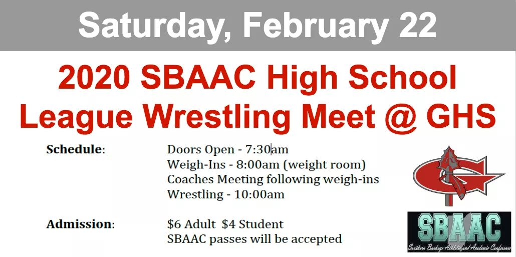 Come watch Goshen wrestlers at home this Say as we host League!