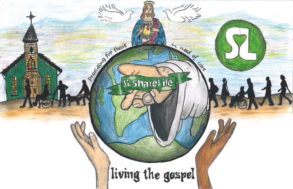 ShareLifeCan's tweet photo. Congratulations to Julian, a grade 8 student from @JBAPT_DPCDSB in the @DPCDSBSchools. You're the winner of the 12th Annual ShareLife Poster Contest! This beautiful artwork will be displayed at all English elementary schools and parishes across @archtoronto. https://t.co/0TJElsaW8H