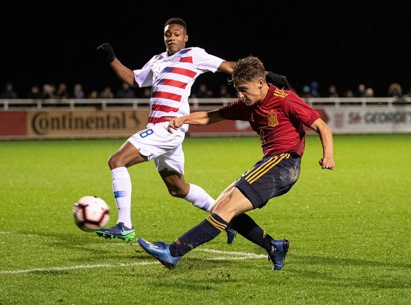 vbcityfc's tweet image. FIRST cap, FIRST start, FIRST GOAL! Former @vbcityfc Academy product, @samueljones12_ , did it all in yesterday’s USMNT U17 game vs Spain #VBRising