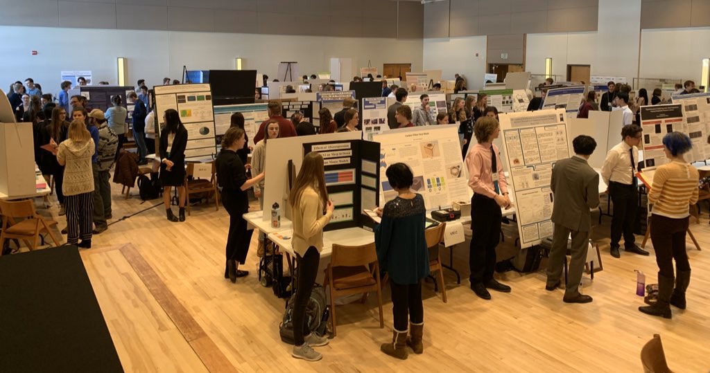 STEMinBVSD's tweet photo. Proud of the amazing #BVSD students in the regional science fair. When students own their own learning &amp; Ts &amp; community scientists support them along the way, true innovation occurs. #STEM #BVSD @BVSDcolorado https://t.co/Om8t9MMbPV