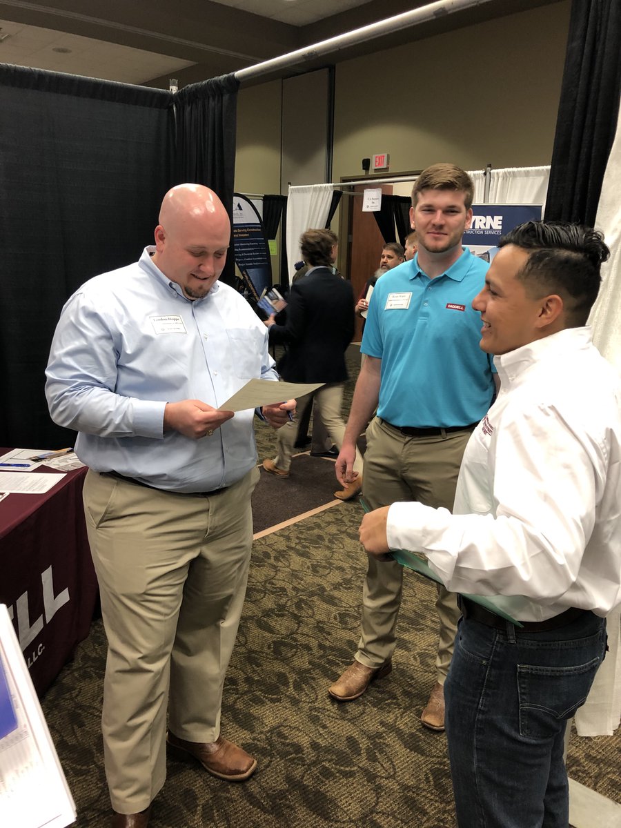 CaddellConst's tweet photo. The meet and greet portion of the @TAMU Construction Science Career Fair will be ending in one hour! Don't miss your opportunity to work with Caddell, where #YOUMatter.
#SpringTour2020 #ConstructingWhatMatters #Aggies #TAMU https://t.co/iq4Ajy9yVc