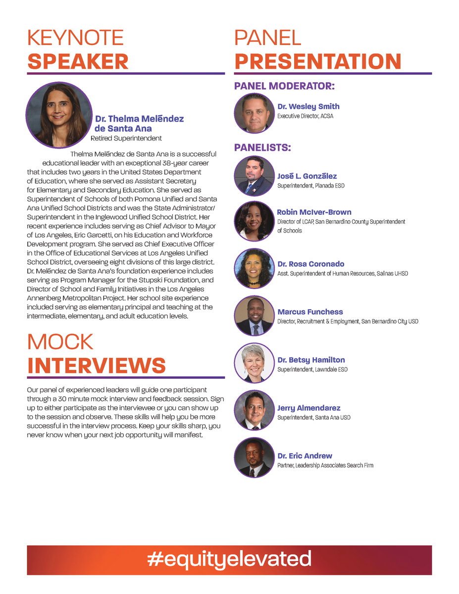 DuncanLVUSD's tweet photo. Please join us at @ACSA_info's Sisterhood Leadership Symposium! Our theme is "Leading Phenomenally: A Pathway to Leadership." We'll have amazing speakers/panelists as well as mock interviews opportunities. More info here: https://t.co/vyS6Mrdps4 #equityelevated @DrMargueriteWi1 https://t.co/T8Hlpcq5xp